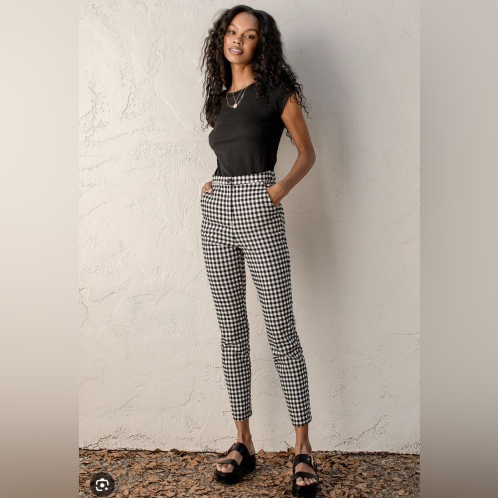 GAP Gingham Slim Crop Pants